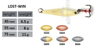 Отвесная зимняя блесна Namazu LOST-WIN 11 гр S444 - Интернет-магазин товаров для рыбалки «Академiя Рыбалки»
